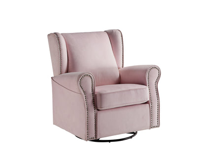 Tamaki Pink Fabric Glider Chair - Comfort & Style
