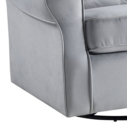 Gray Fabric Glider Chair with Swivel - 34" x 35"