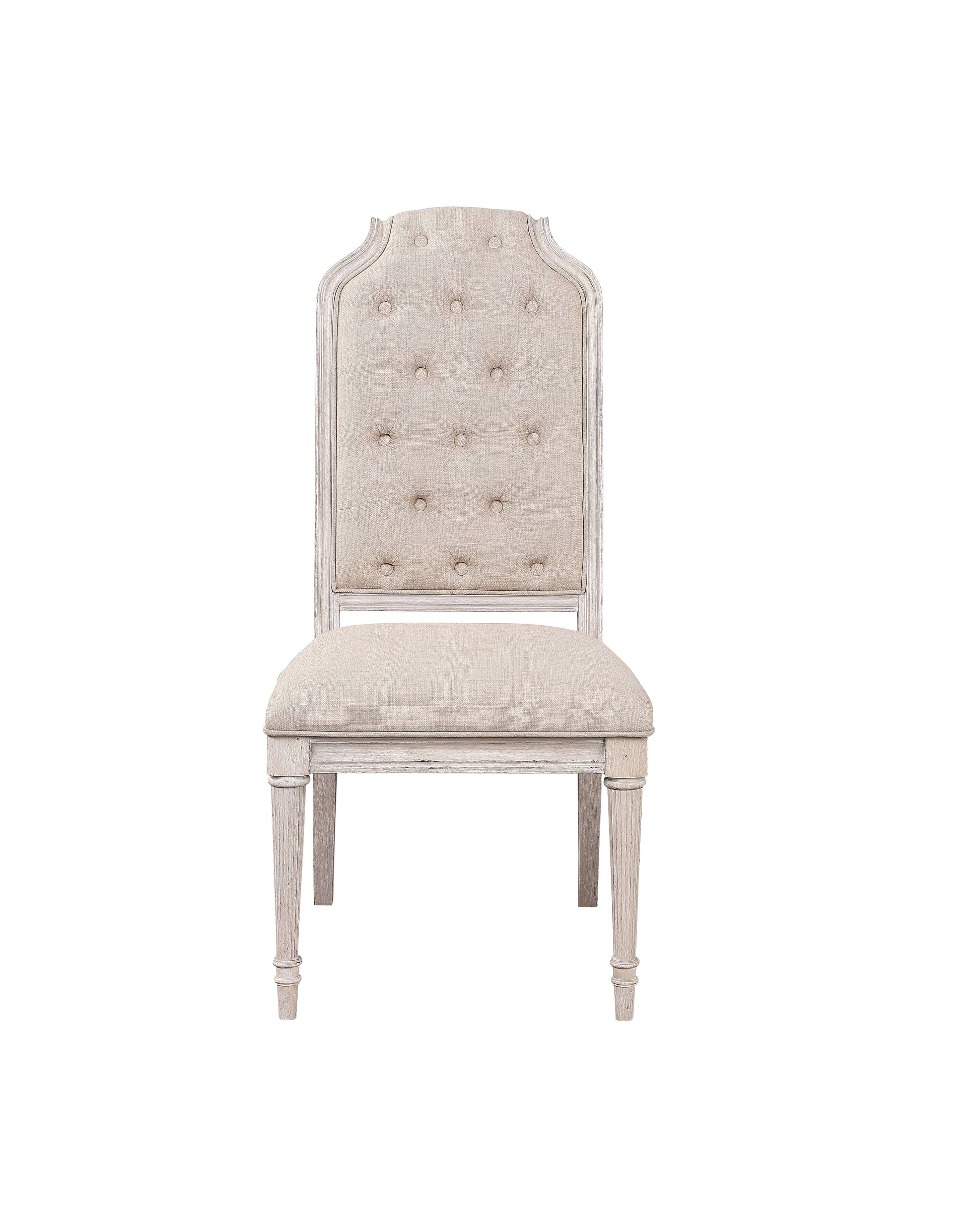Champagne Fabric Side Chair - 27" Dining Chair for Living Room