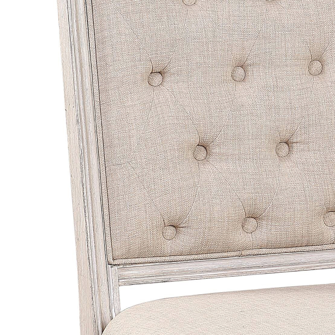 Champagne Fabric Side Chair - 27" Dining Chair for Living Room