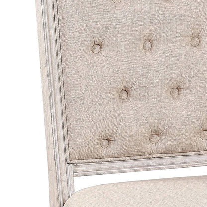 Champagne Fabric Side Chair - 27" Dining Chair for Living Room