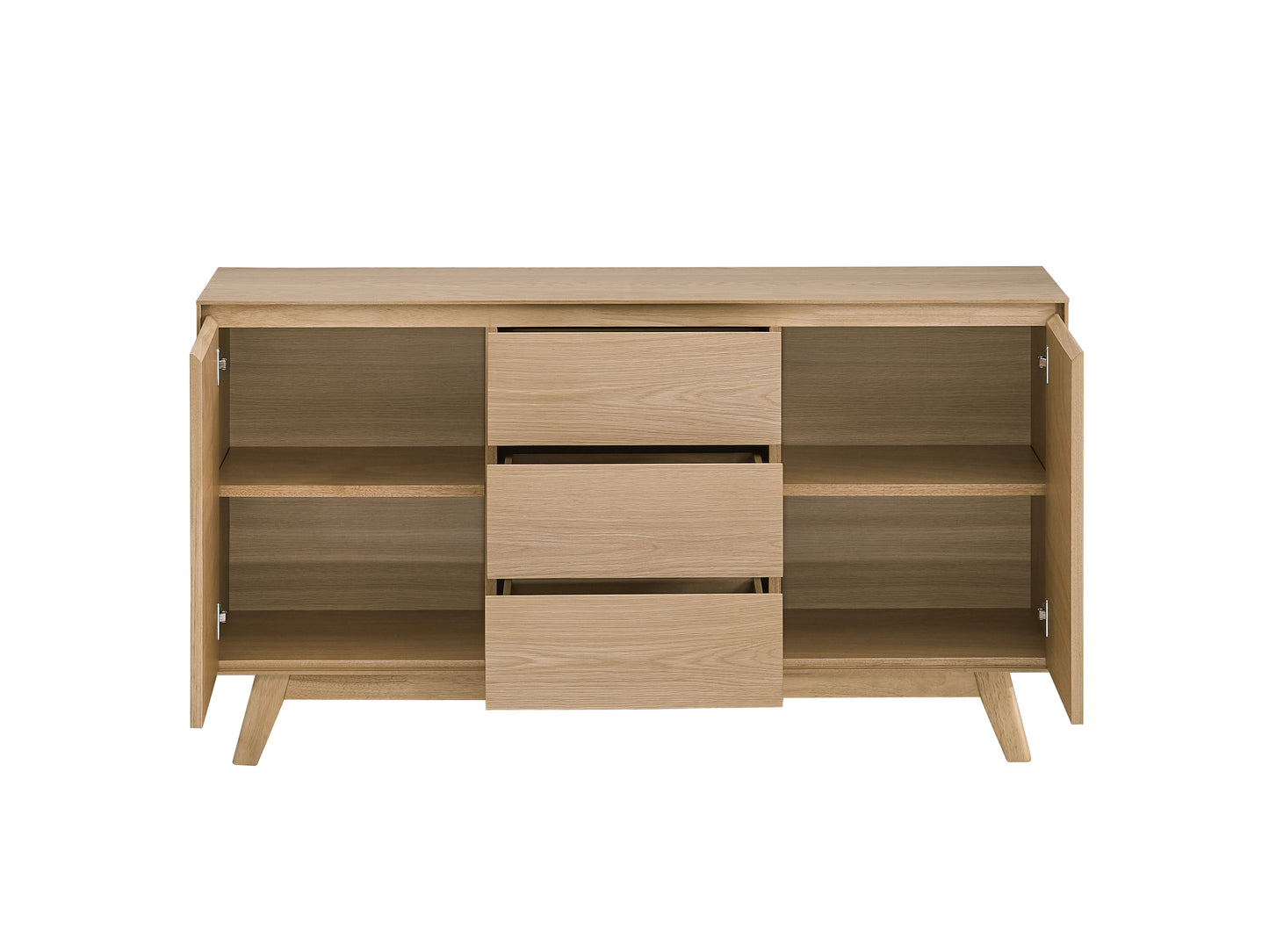 Oak Finish Server with 3/4 Extension Drawer