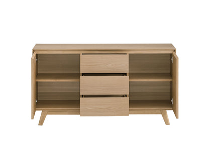 Oak Finish Server with 3/4 Extension Drawer