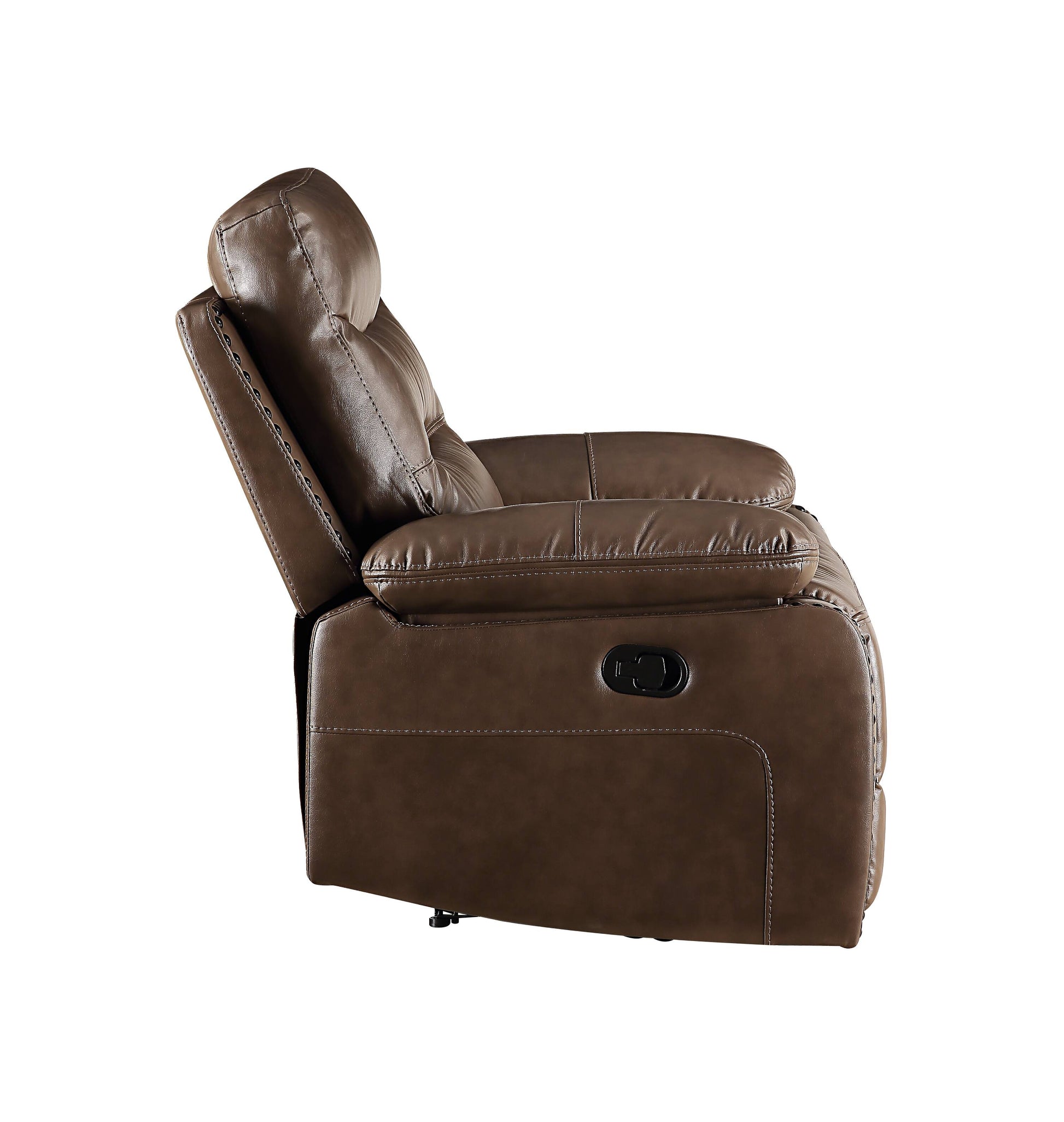 Brown Faux Leather Recliner Loveseat - 38" x 72"