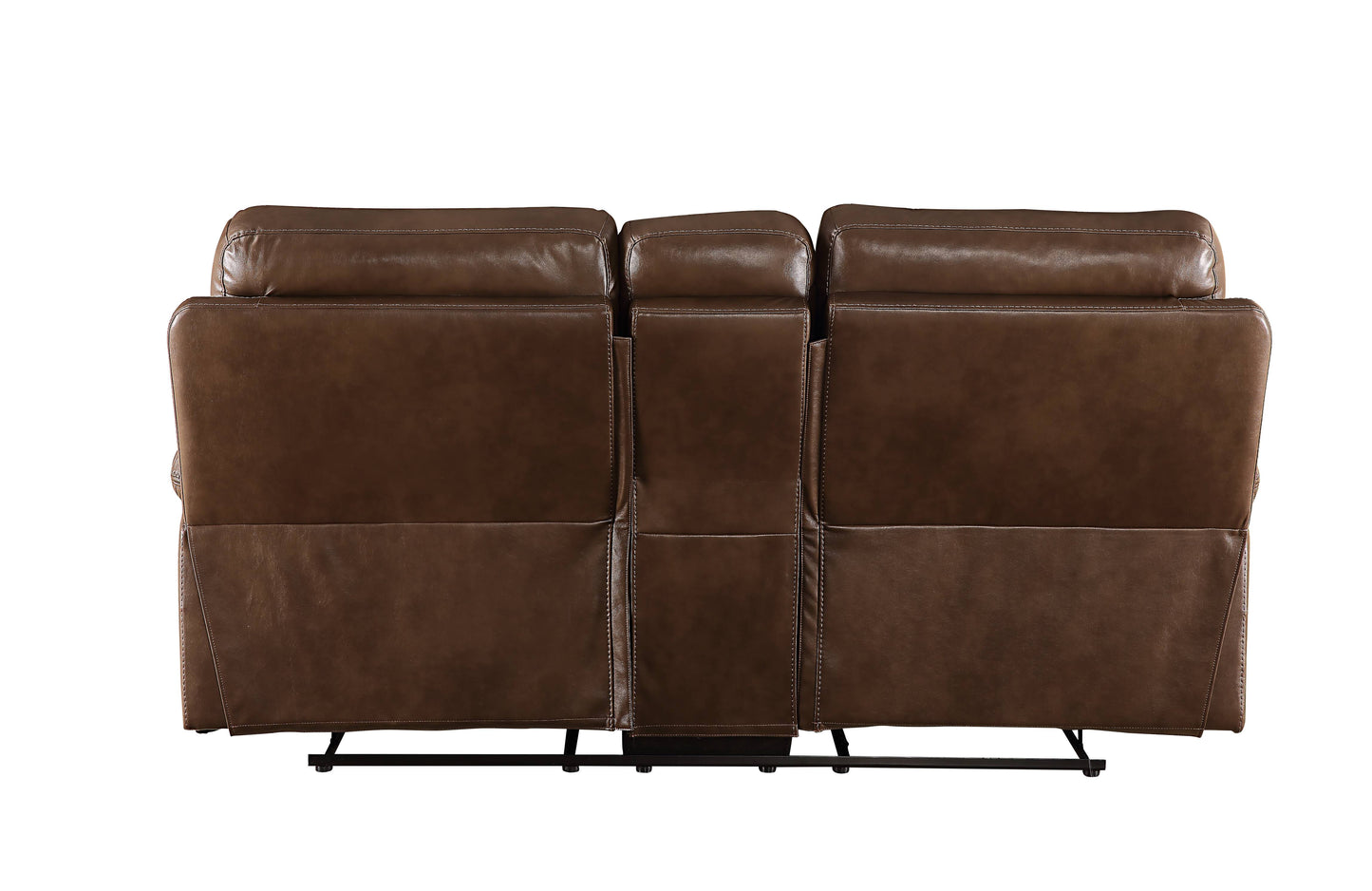 Brown Faux Leather Recliner Loveseat - 38" x 72"