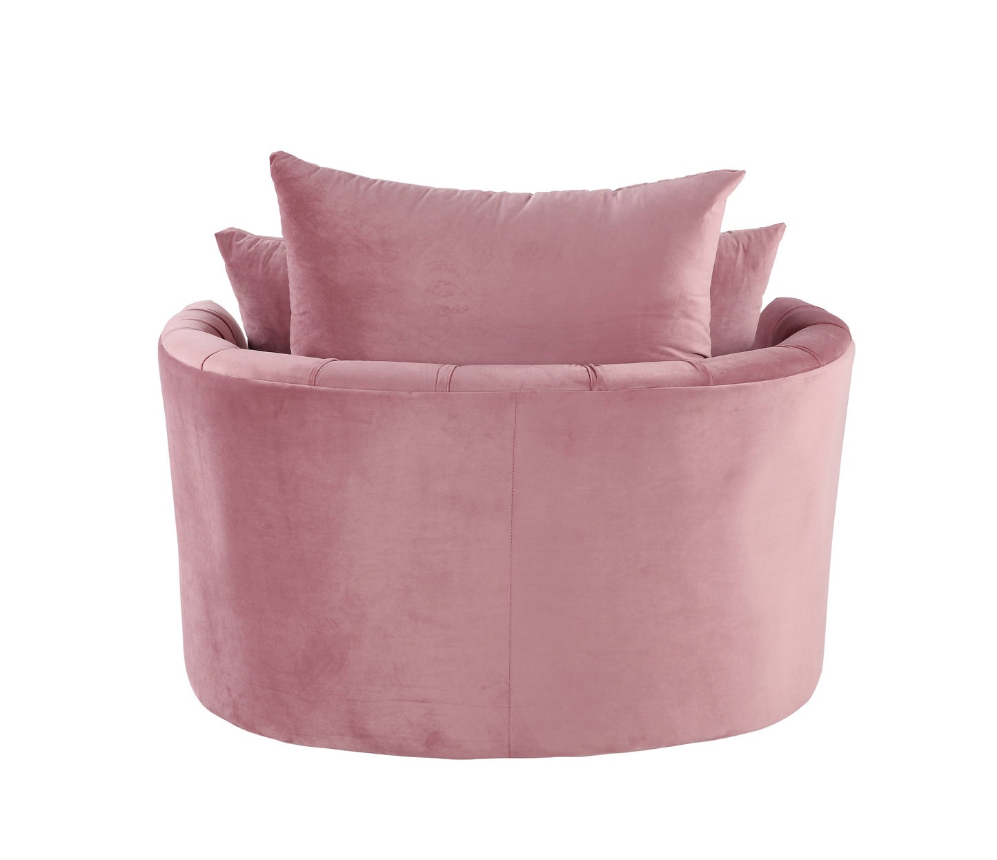 Zunyas Pink Velvet Accent Chair - Swivel Comfort