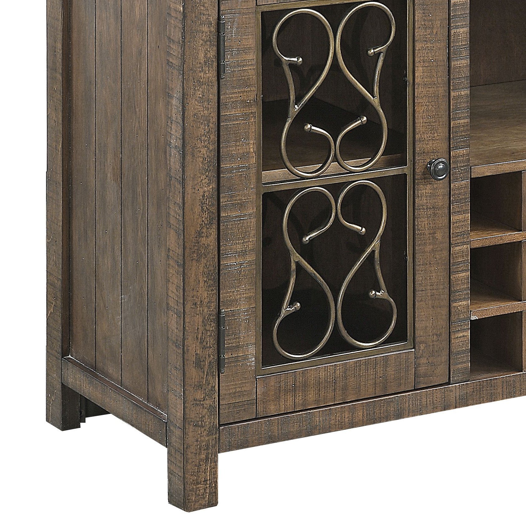 Raphaela Server Cherry Finish Wine Rack - 18"W x 56"D x 36"H