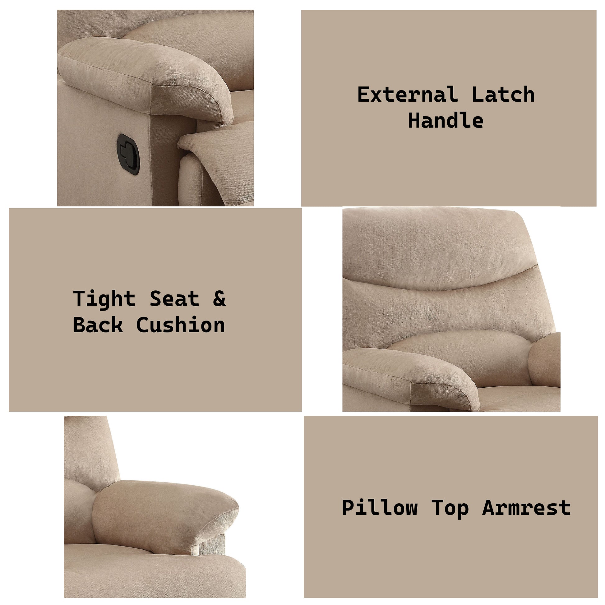 Arcadia Beige Recliner: Comfortable Motion Recliner
