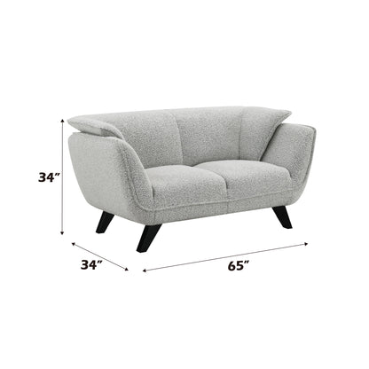 Light Gray Boucle Loveseat - 65" Sofa
