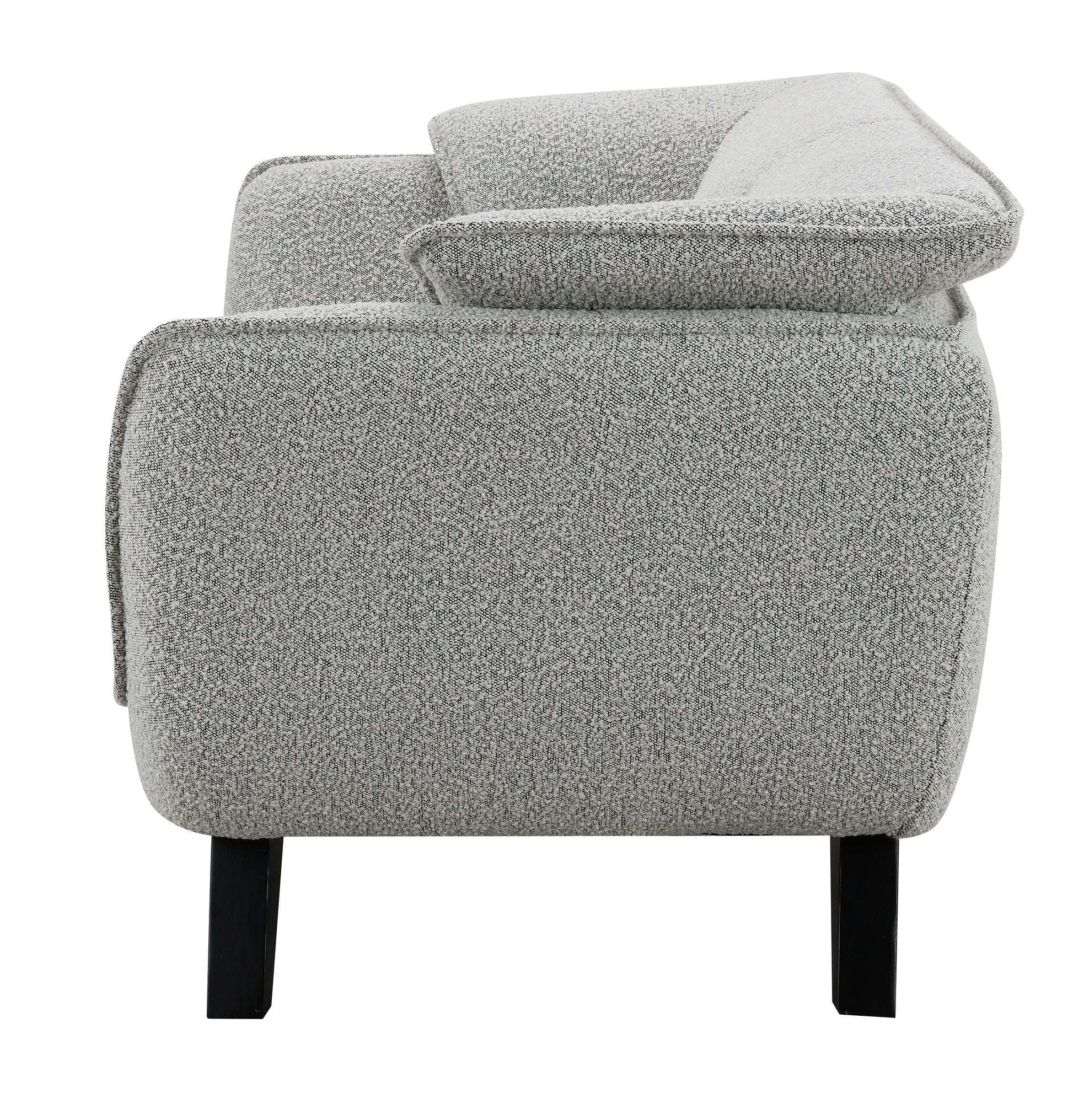 Light Gray Boucle Loveseat - 65" Sofa