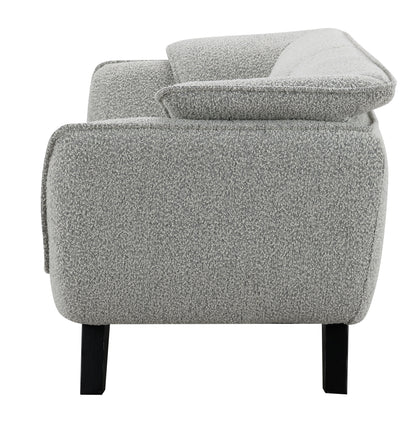 Light Gray Boucle Loveseat - 65" Sofa