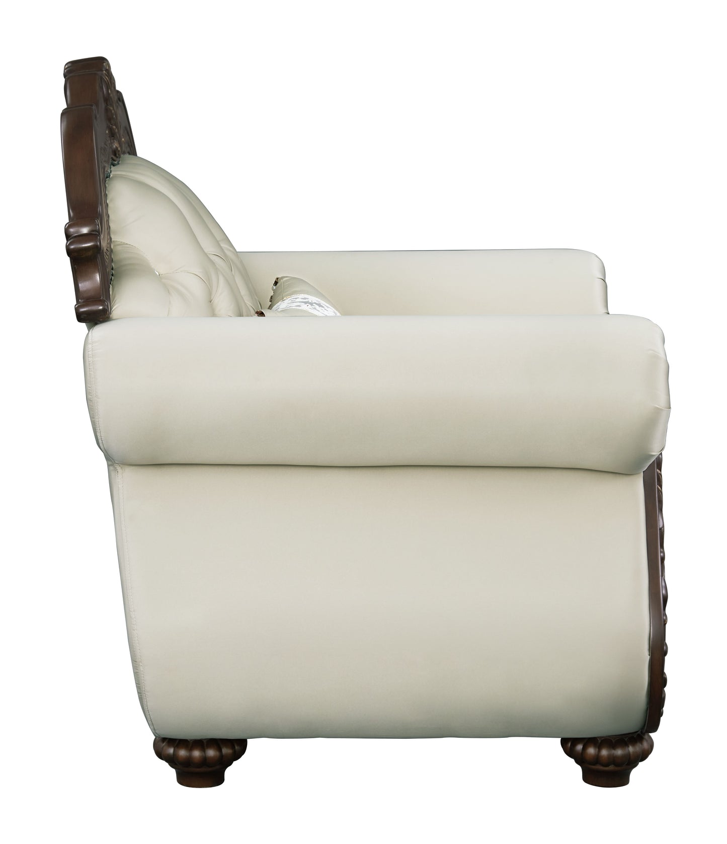 Beige Cherry Accent Chair with Pillow - 35" W