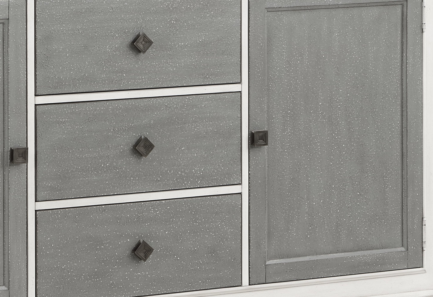 Katia Rustic Gray & Weathered White Server - Dining Storage Buffet
