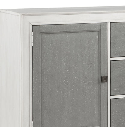 Katia Rustic Gray & Weathered White Server - Dining Storage Buffet