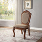 Chateau Fabric & Cherry Finish De Ville Side Chair (Set of 2)
