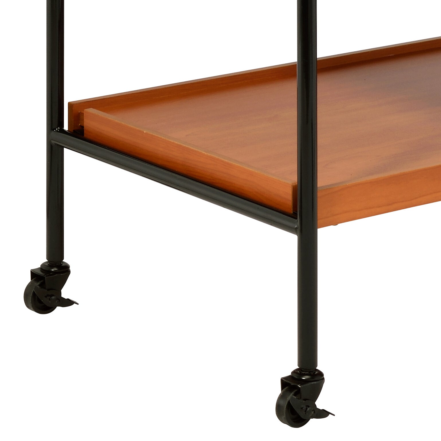 Black Oak Kitchen Cart - 3 Shelf Serving Cart