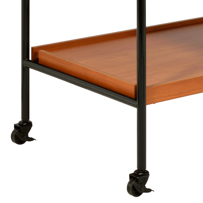Black Oak Kitchen Cart - 3 Shelf Serving Cart