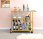 Adamsen Mirrored & Champagne Finish Serving Cart