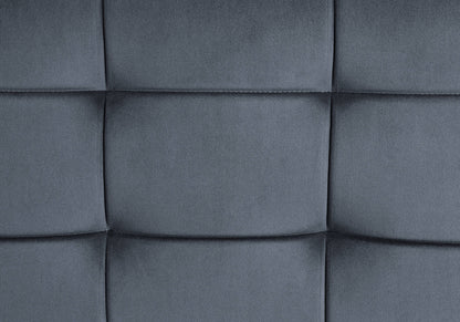 Gray Velvet Loveseat - 29" x 51" Metal Frame