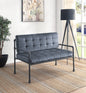Brantley Gray Velvet & Sandy Gray Finish Loveseat