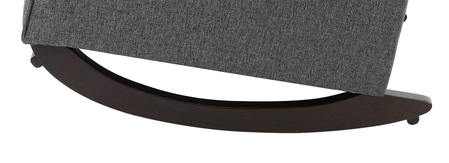 Fabien Gray Fabric Rocking Chair - Comfortable Accent Seating