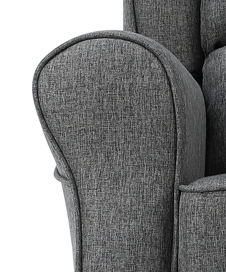 Fabien Gray Fabric Rocking Chair - Comfortable Accent Seating