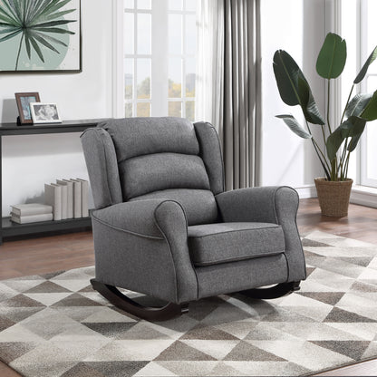 Fabien Gray Fabric Rocking Chair