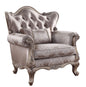 Jayceon Fabric & Champagne Finish Chair W/Pillow