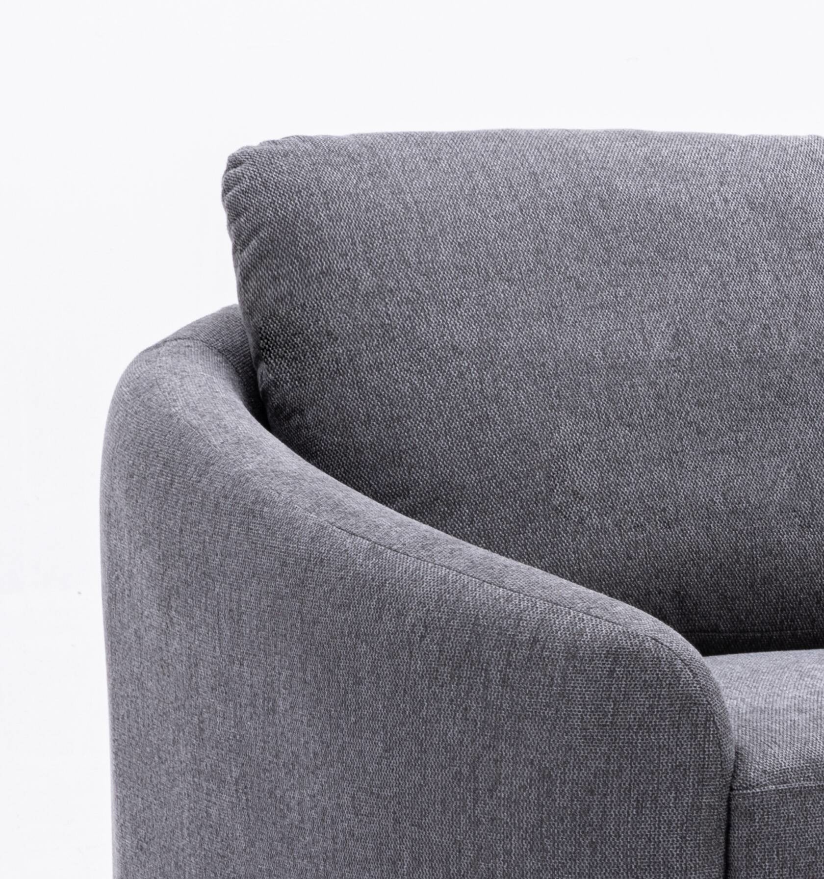 Gray Linen Loveseat for Modern Living Room Entertaining