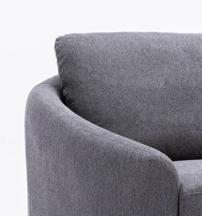 Gray Linen Loveseat for Modern Living Room Entertaining
