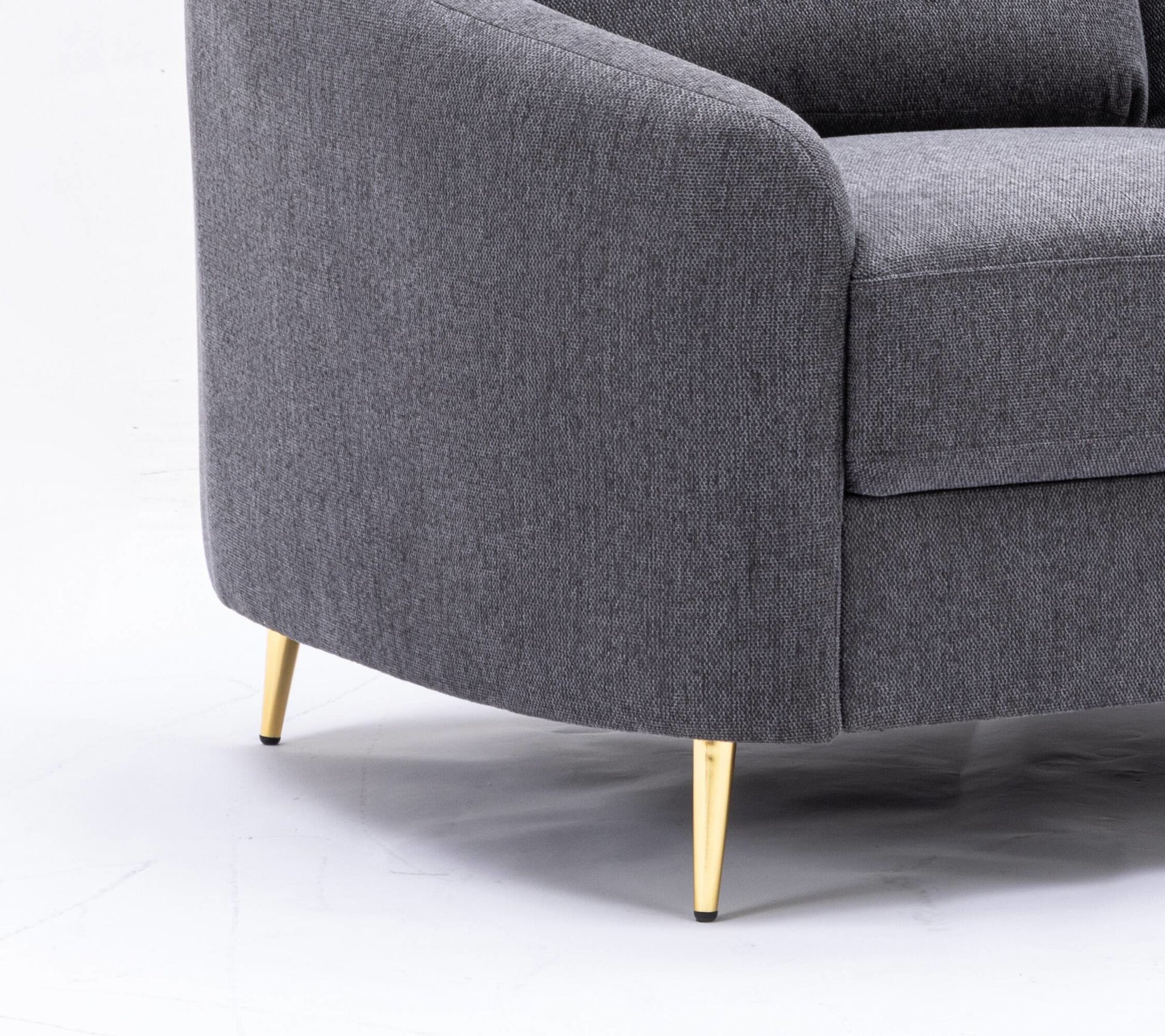 Gray Linen Loveseat for Modern Living Room Entertaining