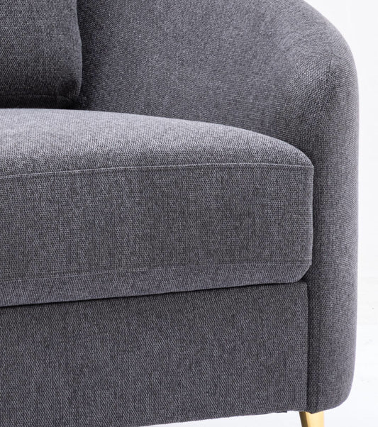 Yuina Gray Linen Chair - Comfortable Accent Seating