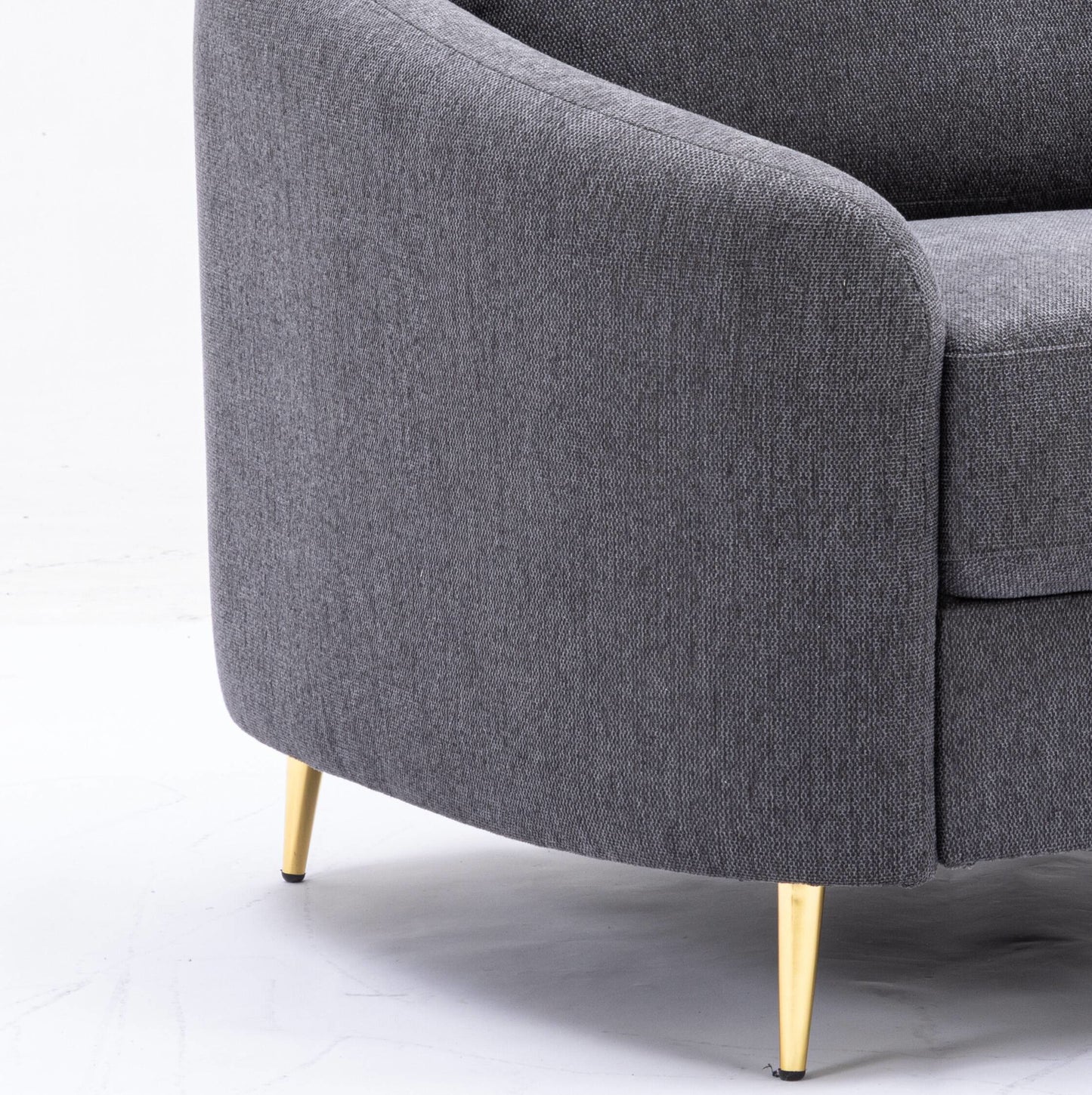 Yuina Gray Linen Chair - Comfortable Accent Seating