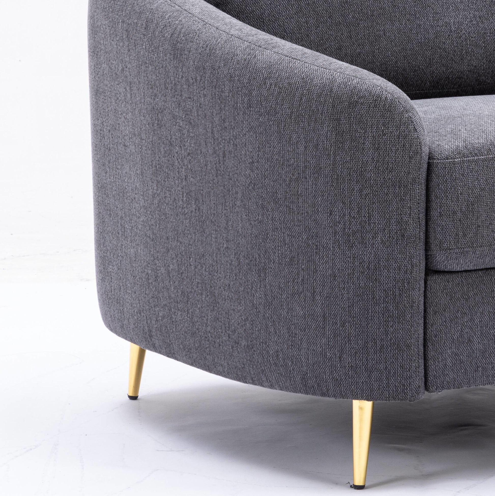 Yuina Gray Linen Chair - Comfortable Accent Seating
