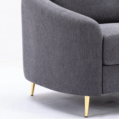 Yuina Gray Linen Chair - Comfortable Accent Seating