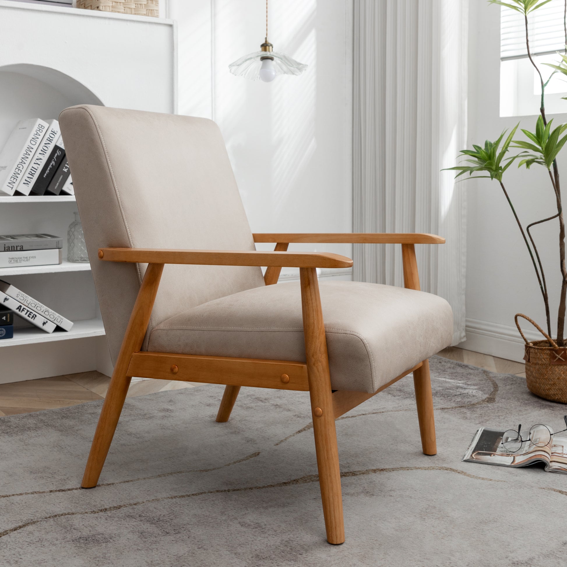 Light Camel Classic Arm Chair - Comfortable Accent Seating