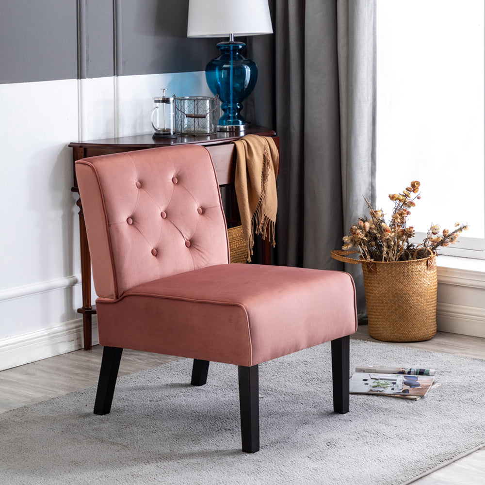 Rose Velvet Accent Chairs - 2 Piece Set for Living Room