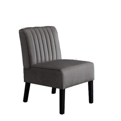 Mid Century Velvet Accent Chairs Set of 2 with Solid Wood Legs, Grey for Living Room