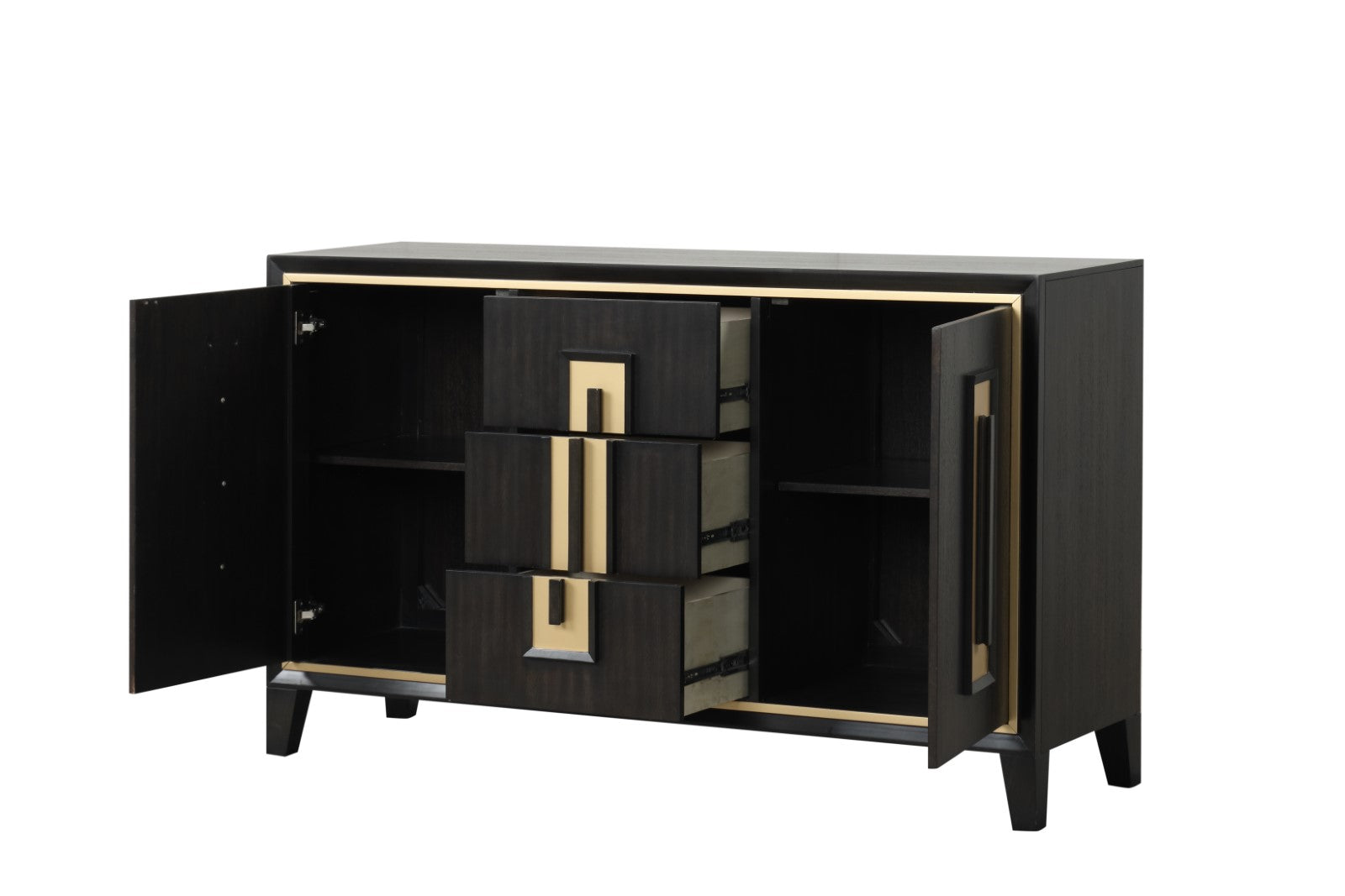 Espresso Dining Room Server with Drawer Storage Sideboard