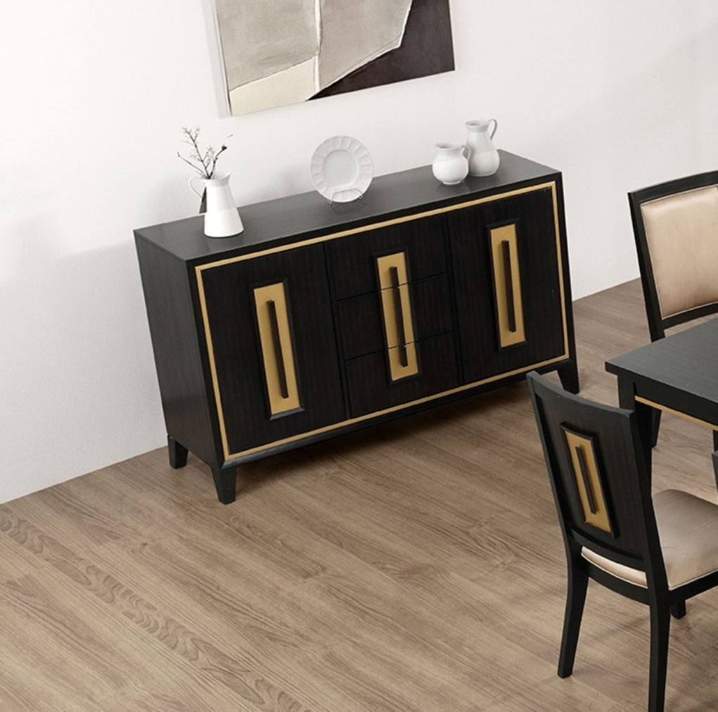 Espresso Dining Room Server with Drawer Storage Sideboard
