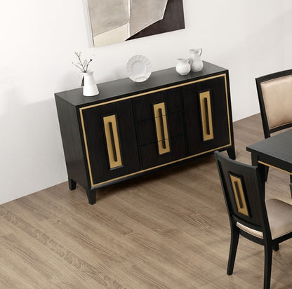Espresso Dining Room Server with Drawer Storage Sideboard