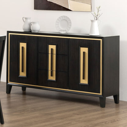 Espresso Dining Room Server with Drawer Storage Sideboard