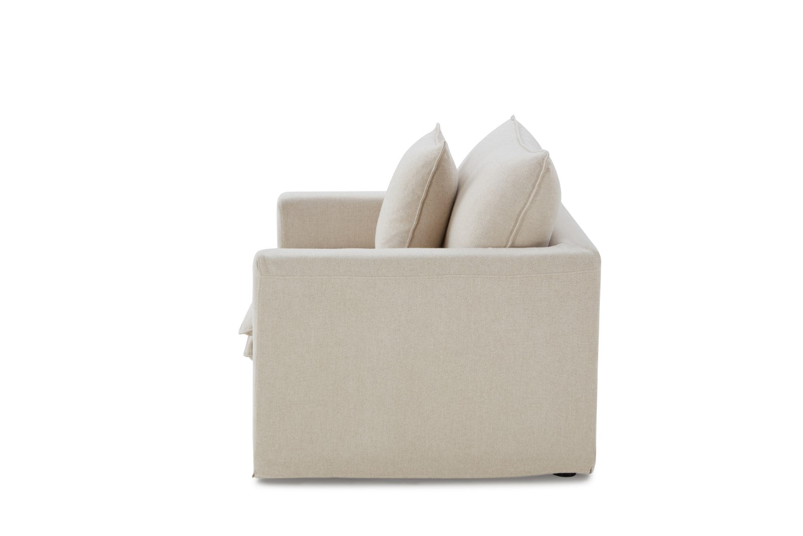Taupe Traditional Accent Chair with Linen Upholstery for Living Room