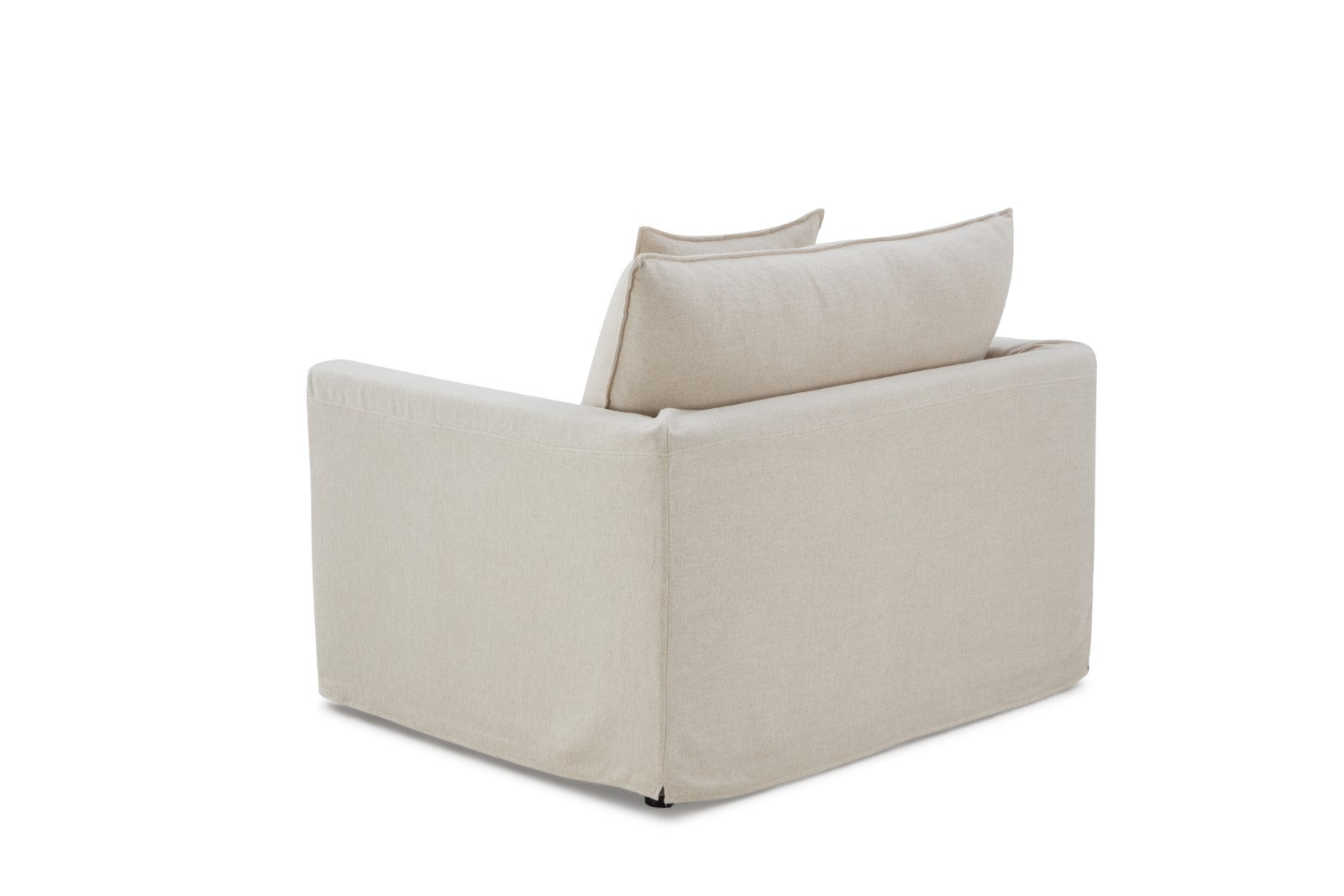 Taupe Traditional Accent Chair with Linen Upholstery for Living Room