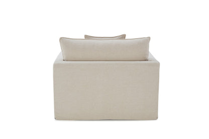 Taupe Traditional Accent Chair with Linen Upholstery for Living Room