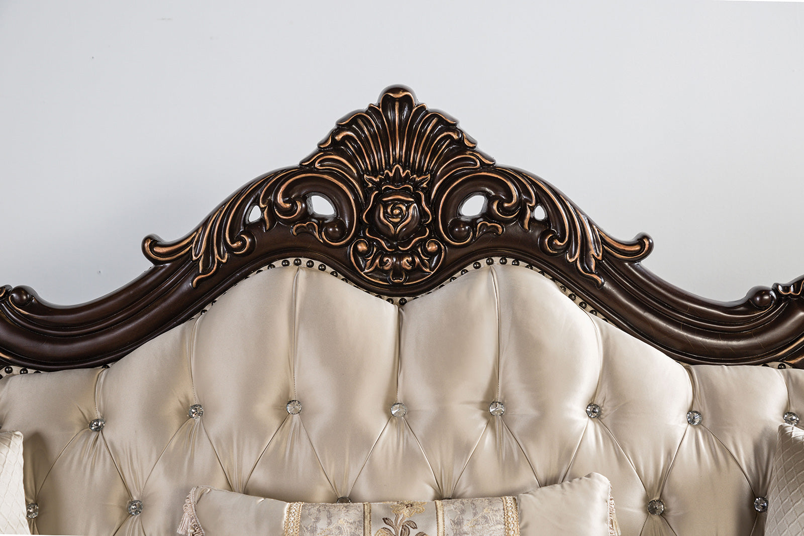 Traditional Leather Accent Chair Dark Cherry Beige for Living Room