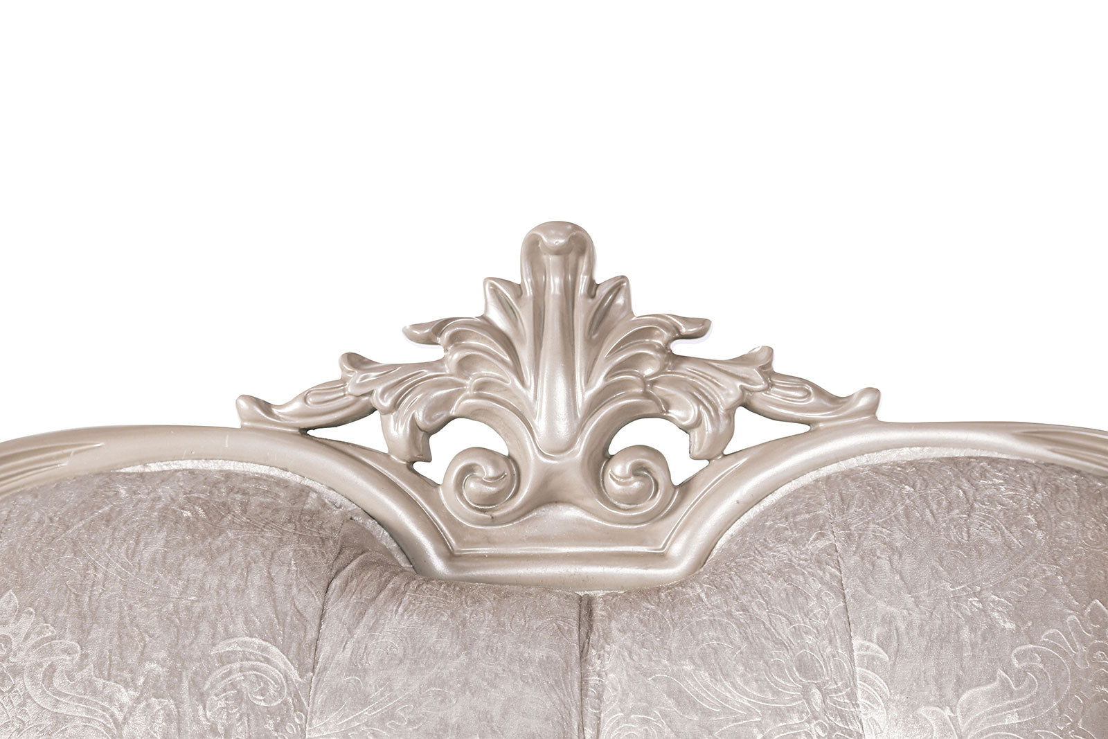 Off White Traditional Fabric Accent Chair