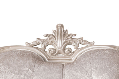 Off White Traditional Fabric Accent Chair