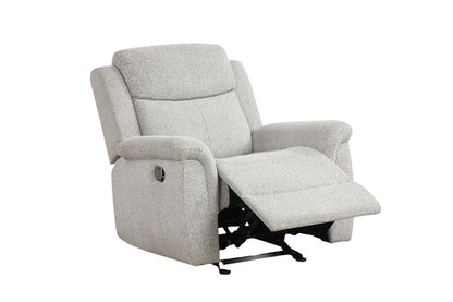 Light Gray Contemporary Glider Recliner - 35" Primary Living Room