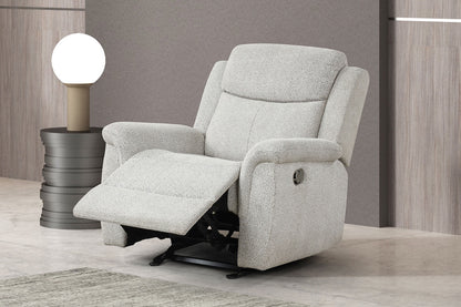 Light Gray Contemporary Glider Recliner - 35" Primary Living Room